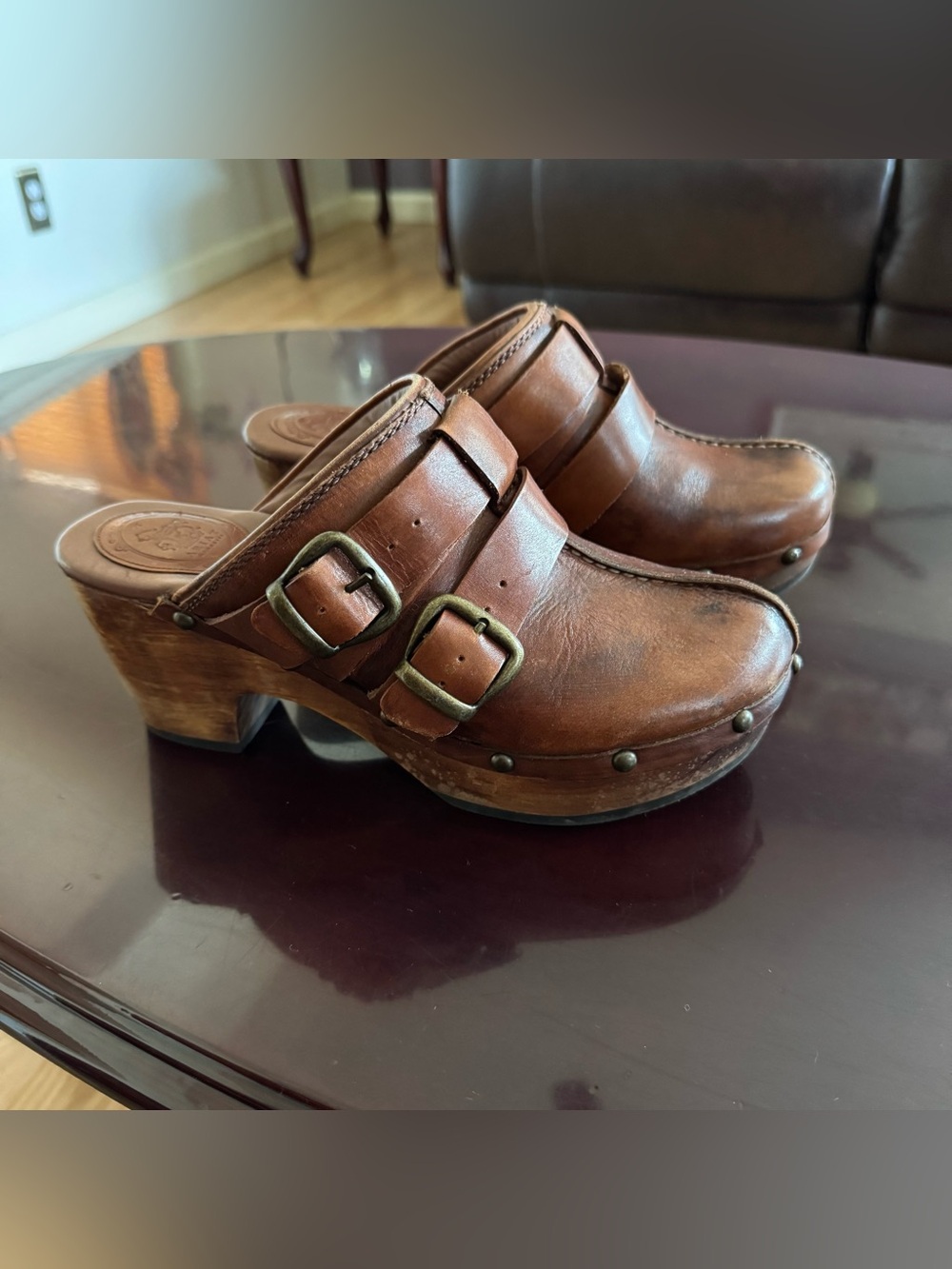 Ariat Leather Buckle Clogs